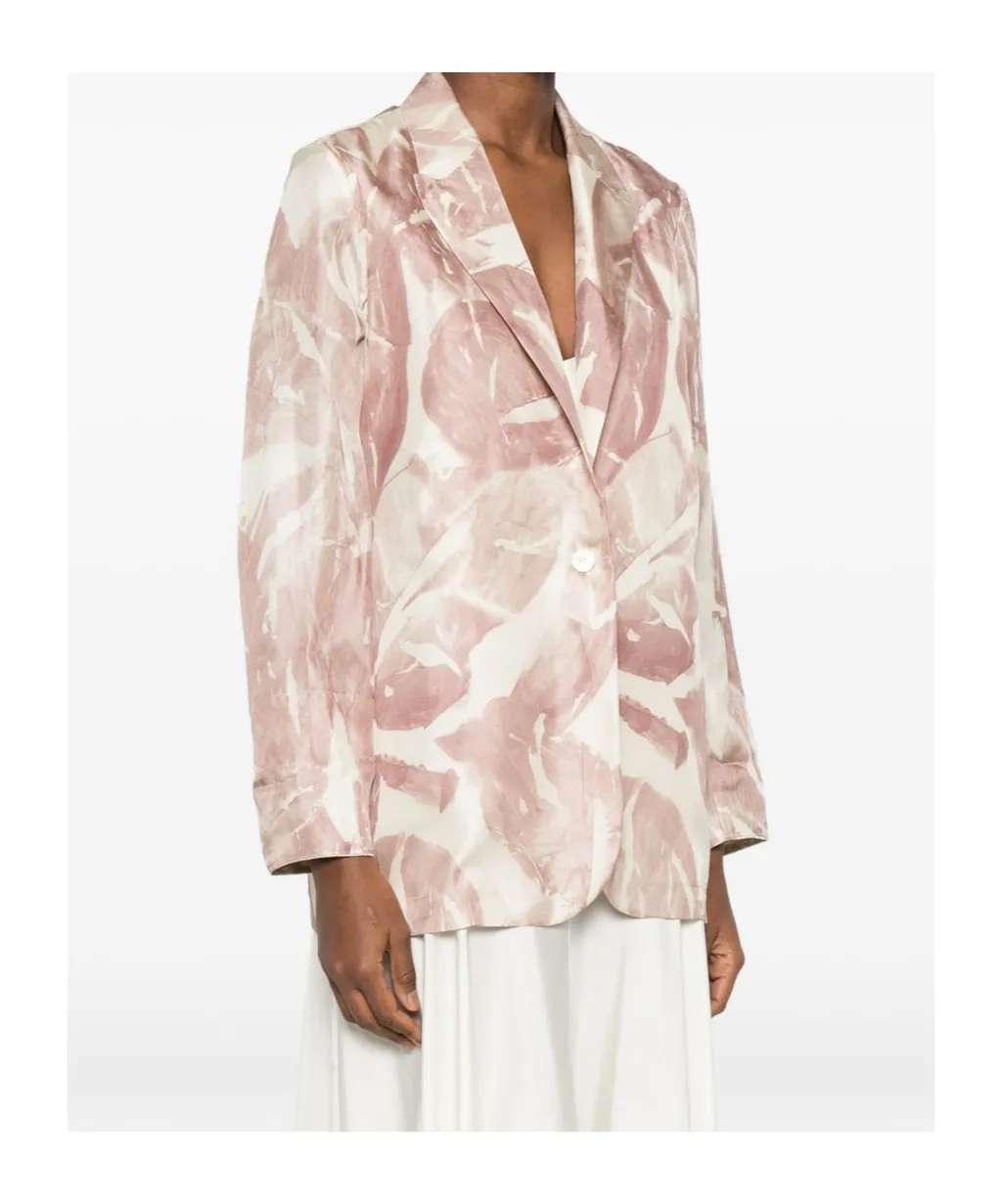 Printed Collared Jacket