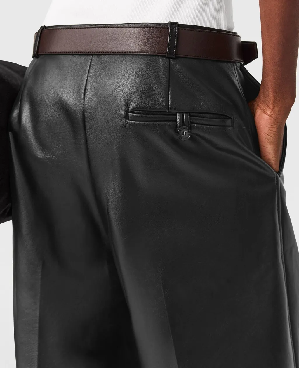Wide-Leg Vegan Bermuda Shorts
