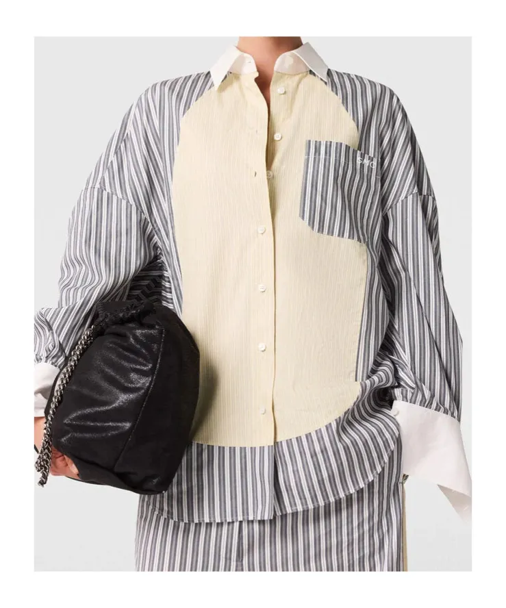 Stella Mccartney Oversized Mixed Striped Shirt