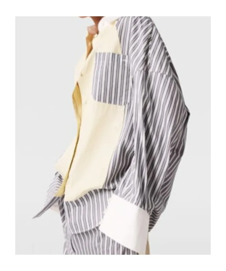 Stella Mccartney Oversized Mixed Striped Shirt
