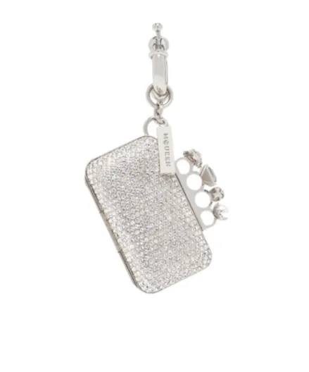 Alexander Mcqueen Crystal Knuckle Bag Charm