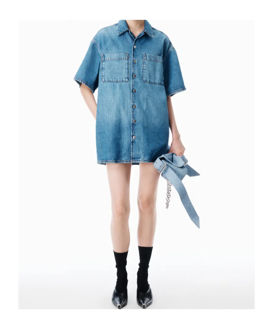 Alexander Wang Boxy Denim Shirtdress