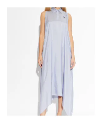 Vetements Collared Sleeveless Shirt Dress