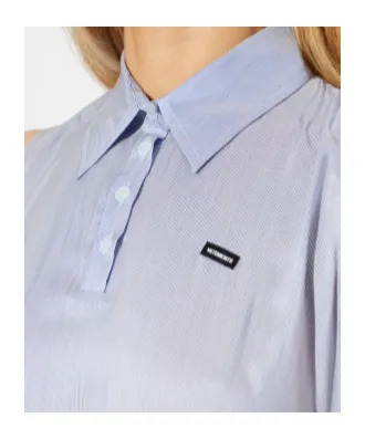 Vetements Collared Sleeveless Shirt Dress