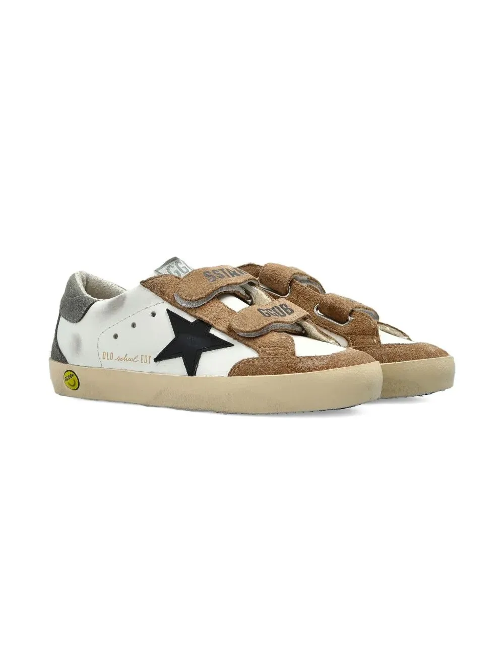 Golden Goose Kids Old School Round Toe Trainers