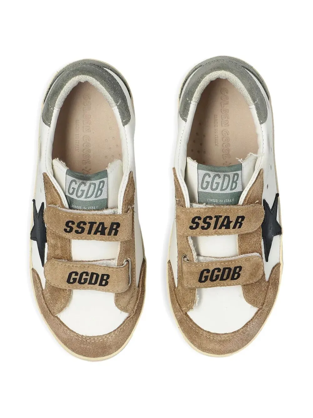 Golden Goose Kids Old School Round Toe Trainers