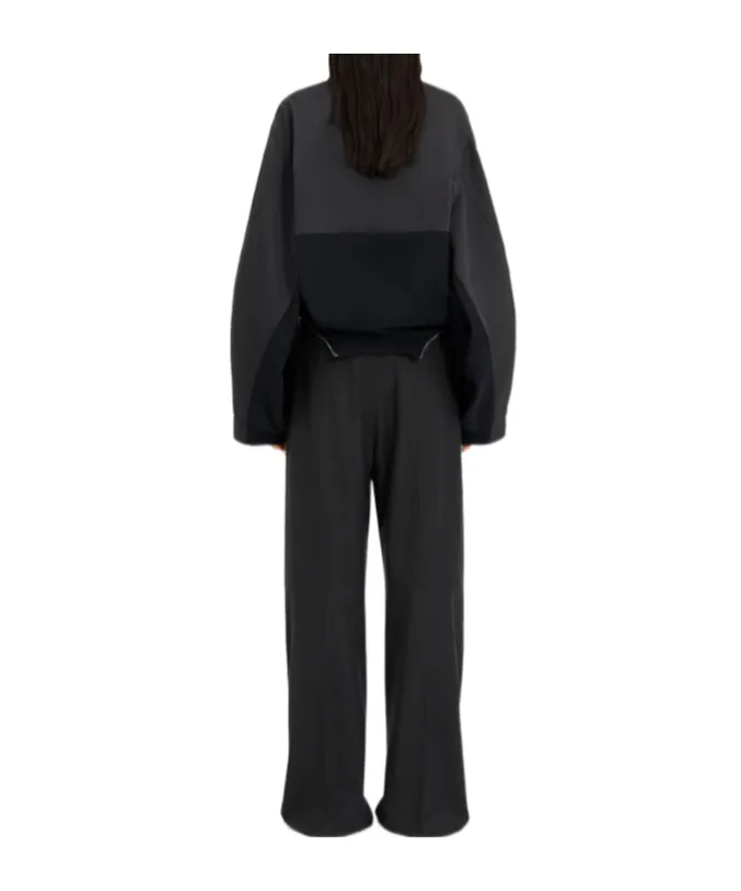 Mm6 Maison Margiela High-Neck Zipped Colour-Block Jacket