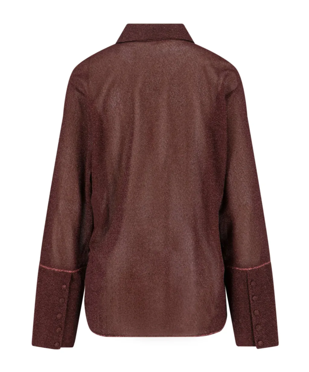 OsÉRee Lumiere Giltter Button-Up Shirt