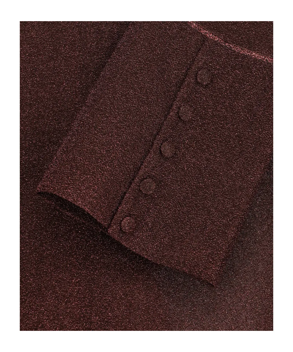 OsÉRee Lumiere Giltter Button-Up Shirt