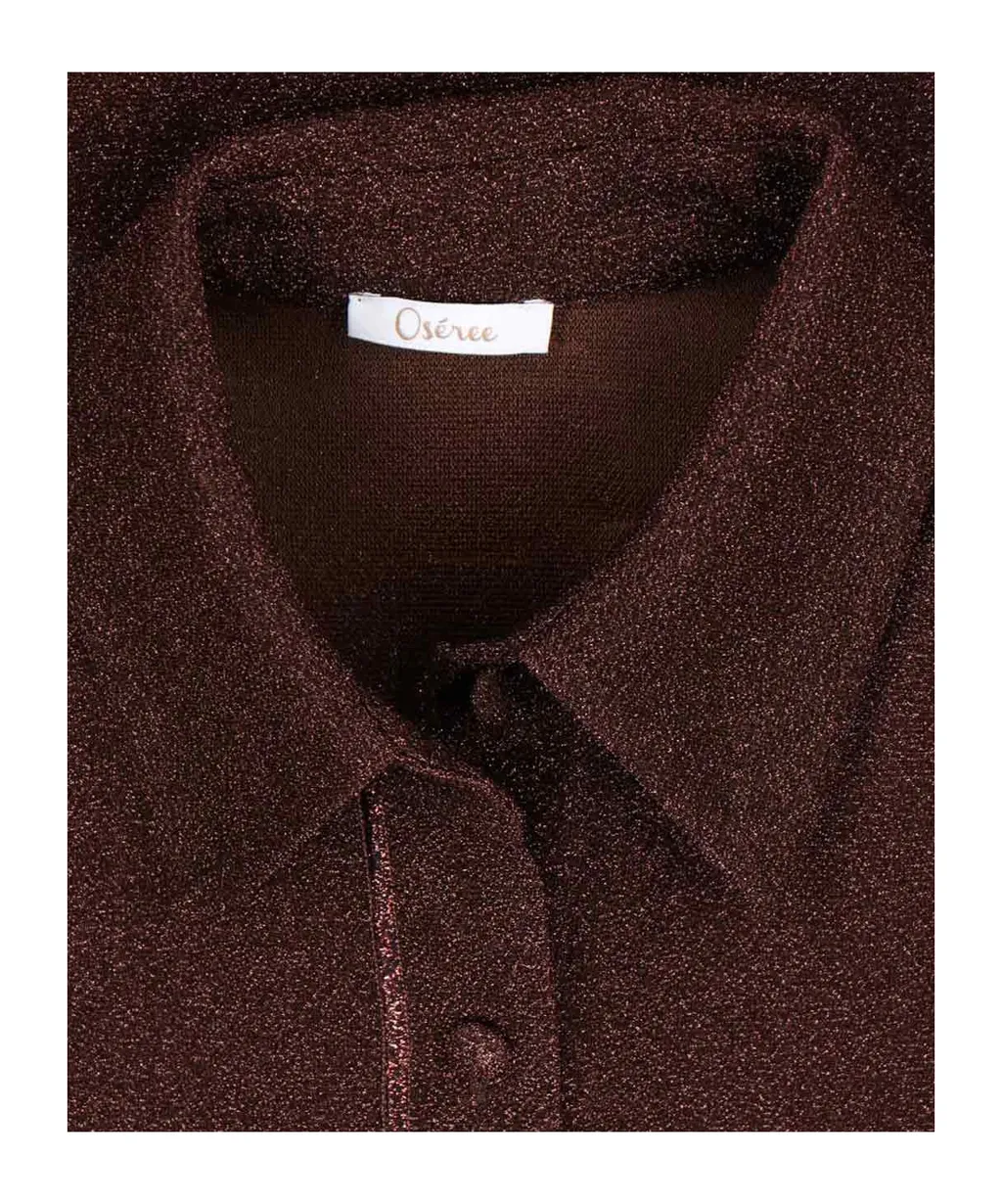OsÉRee Lumiere Giltter Button-Up Shirt