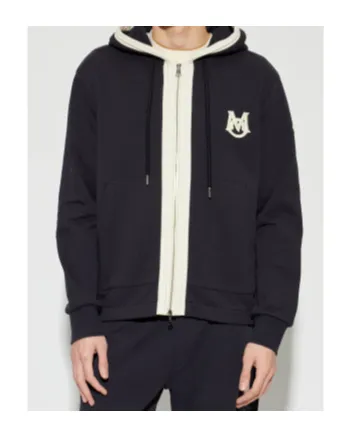 Moncler Logo Patch Zip-Up Jacket