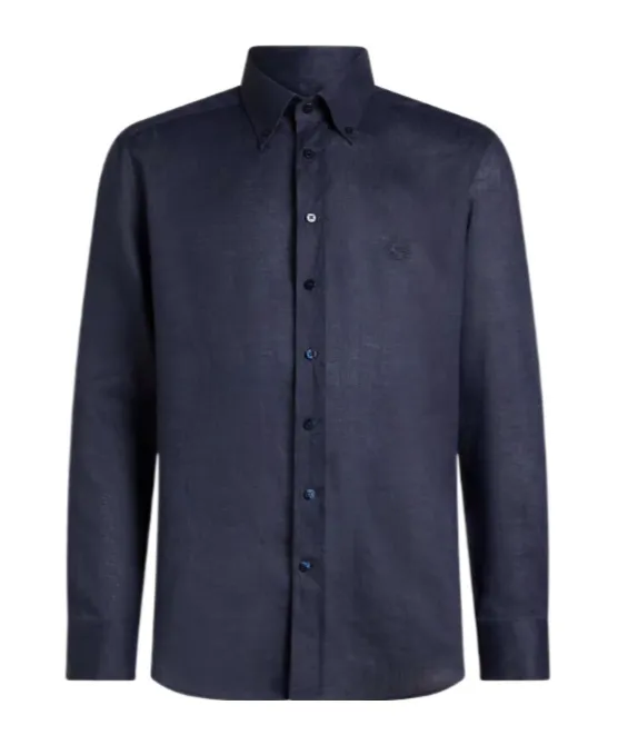 Etro Logo Embroidered Regular Fit Shirt