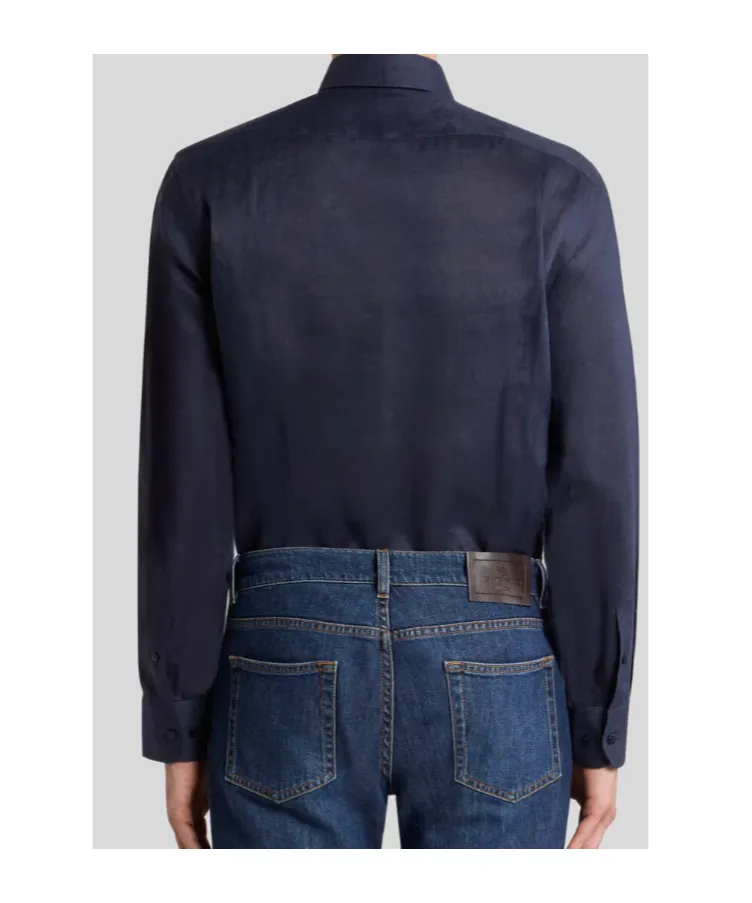 Etro Logo Embroidered Regular Fit Shirt