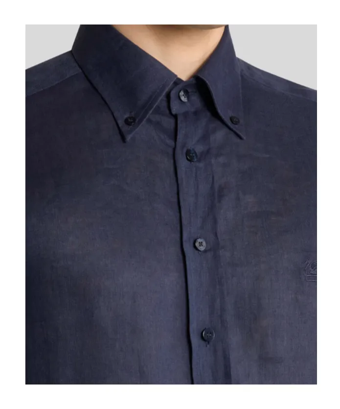 Etro Logo Embroidered Regular Fit Shirt