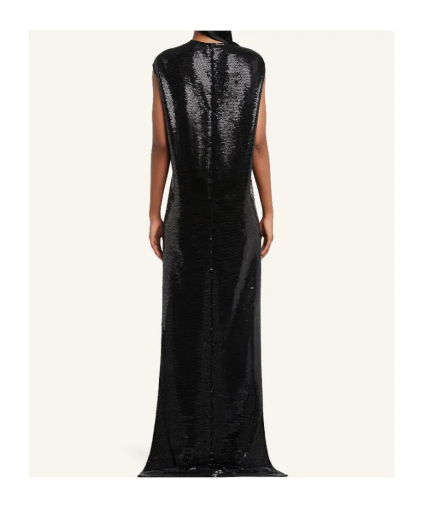 Sequin-Embellished Asymmetric Dress