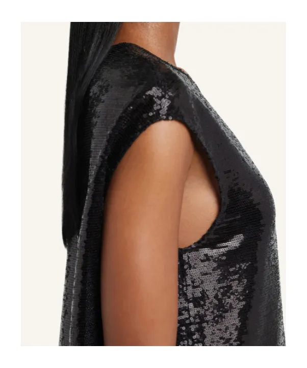 Sequin-Embellished Asymmetric Dress