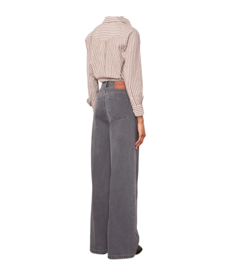 Wide-Leg High-Waisted Jeans
