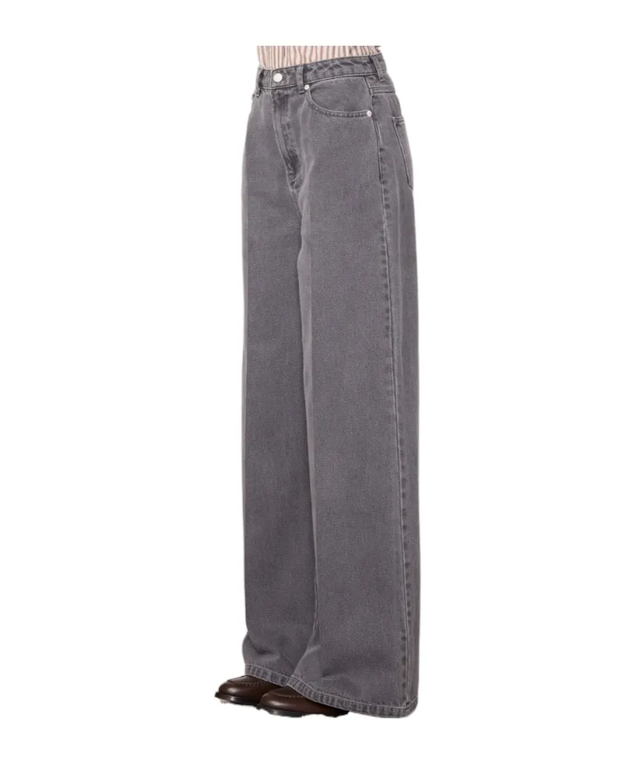 Wide-Leg High-Waisted Jeans