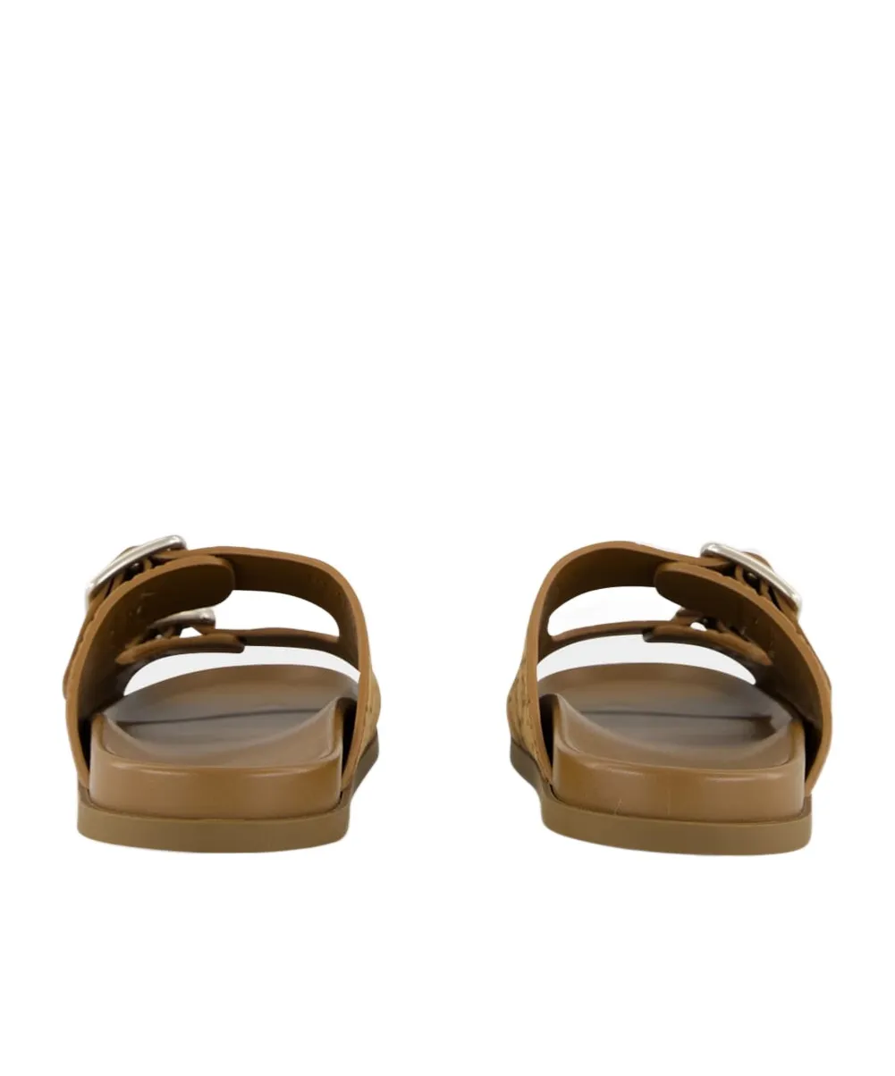Gg Monogram Double Buckle Sandals