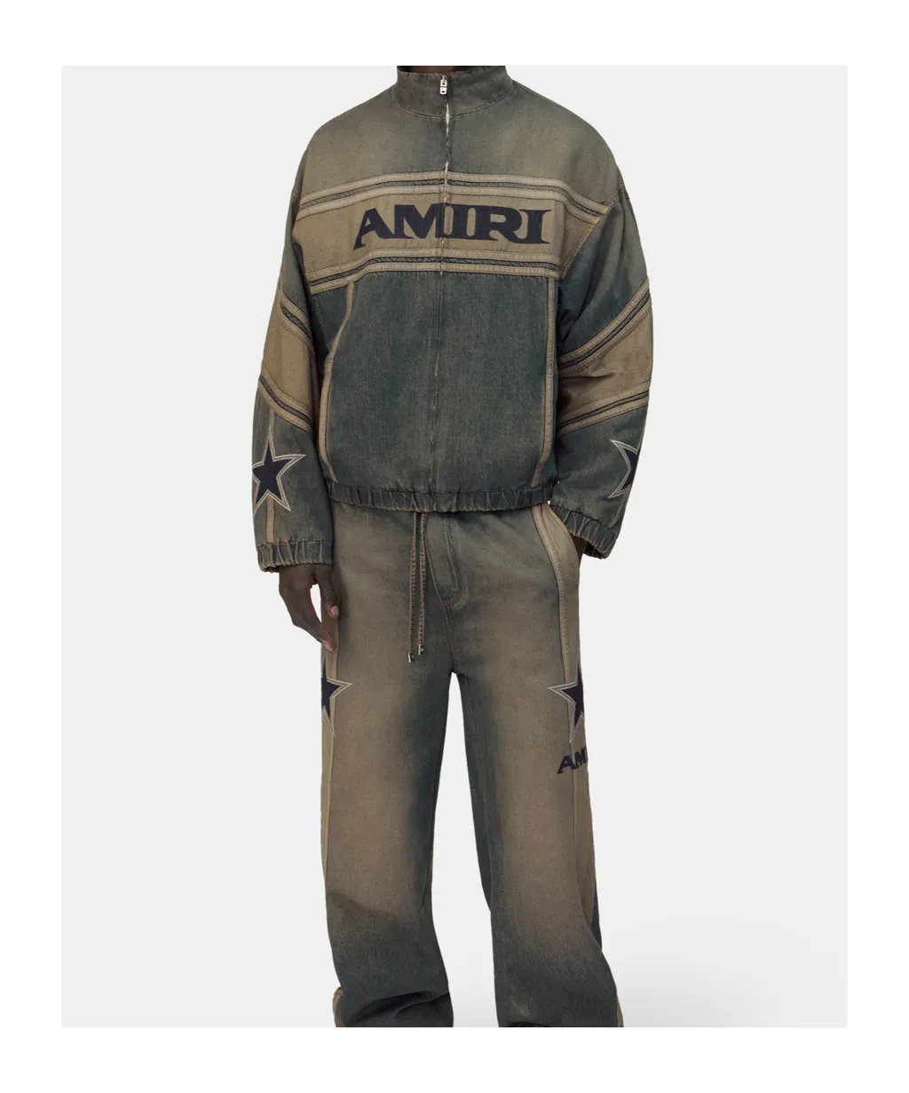 Amiri Sport Zip-Up Denim Jacket