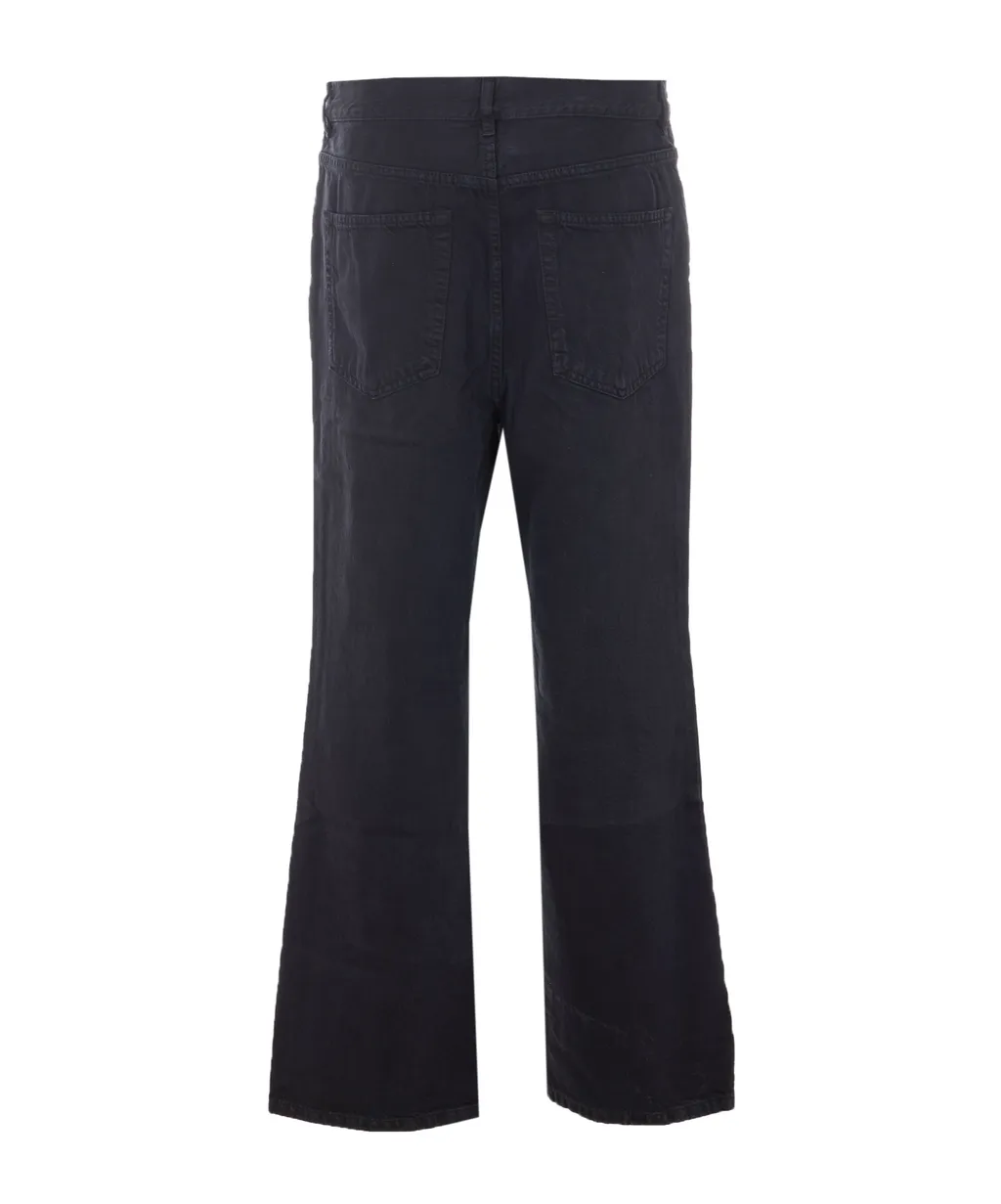 Lace-Up Flared Jeans