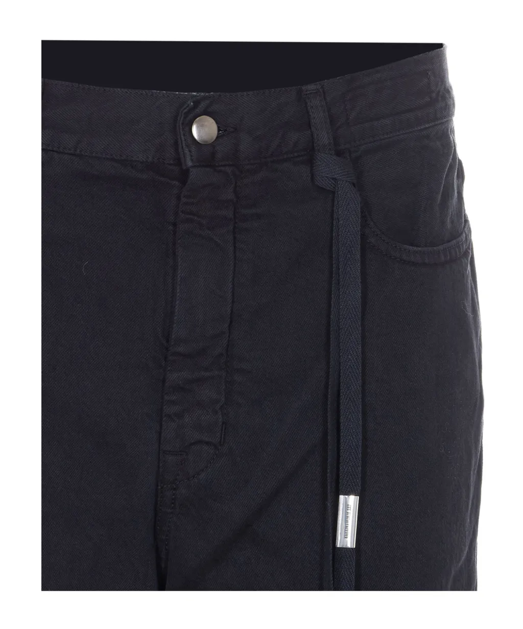 Lace-Up Flared Jeans