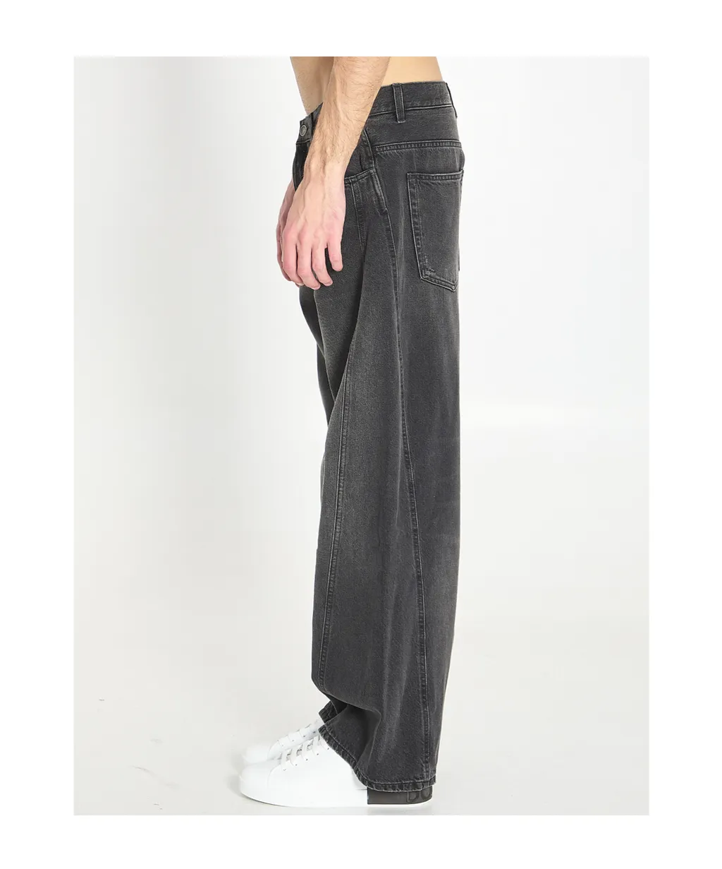 Dolce & Gabbana Logo Plaque Wide Leg Jeans
