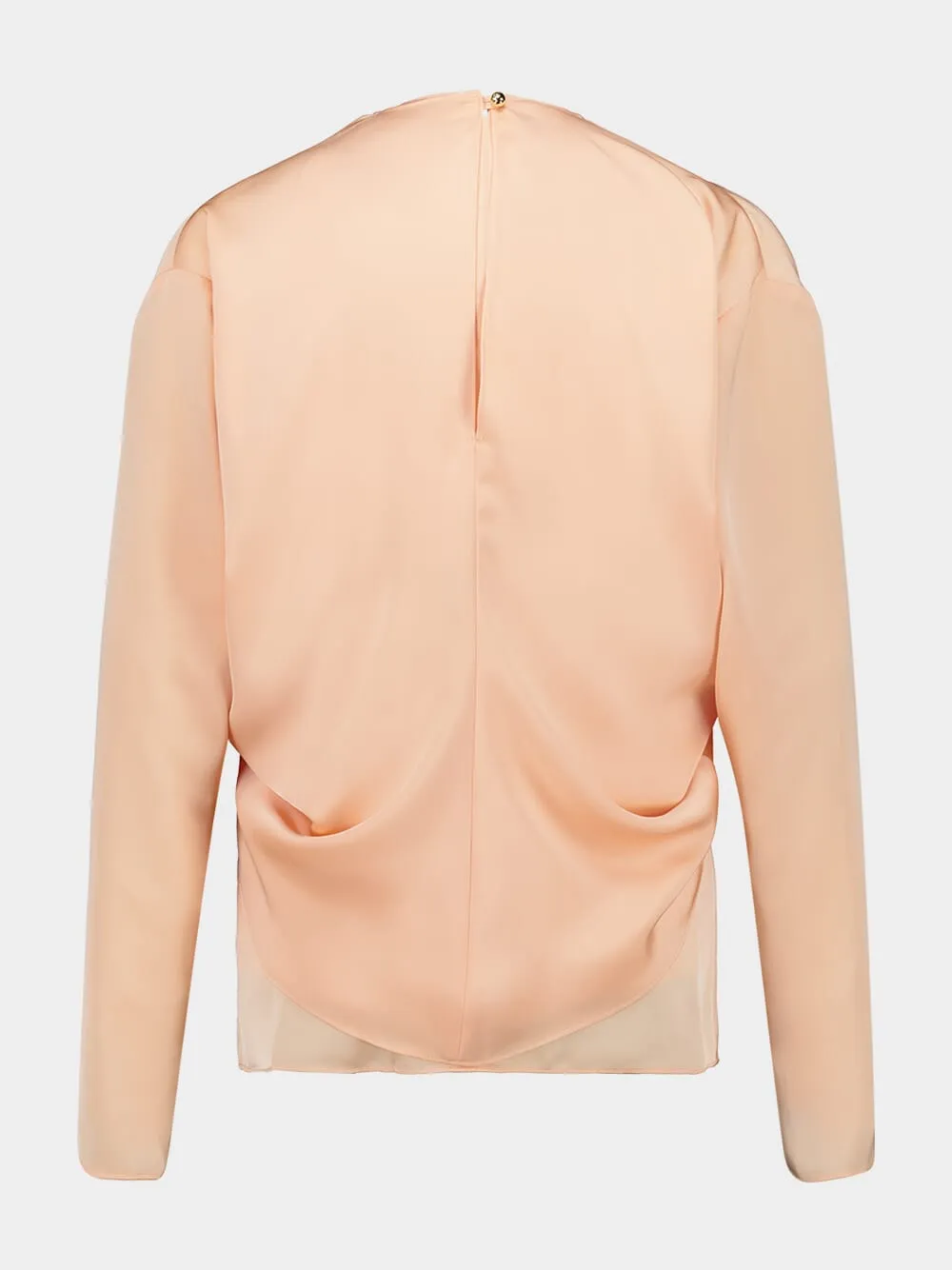 Satin Long-Sleeve Blouse