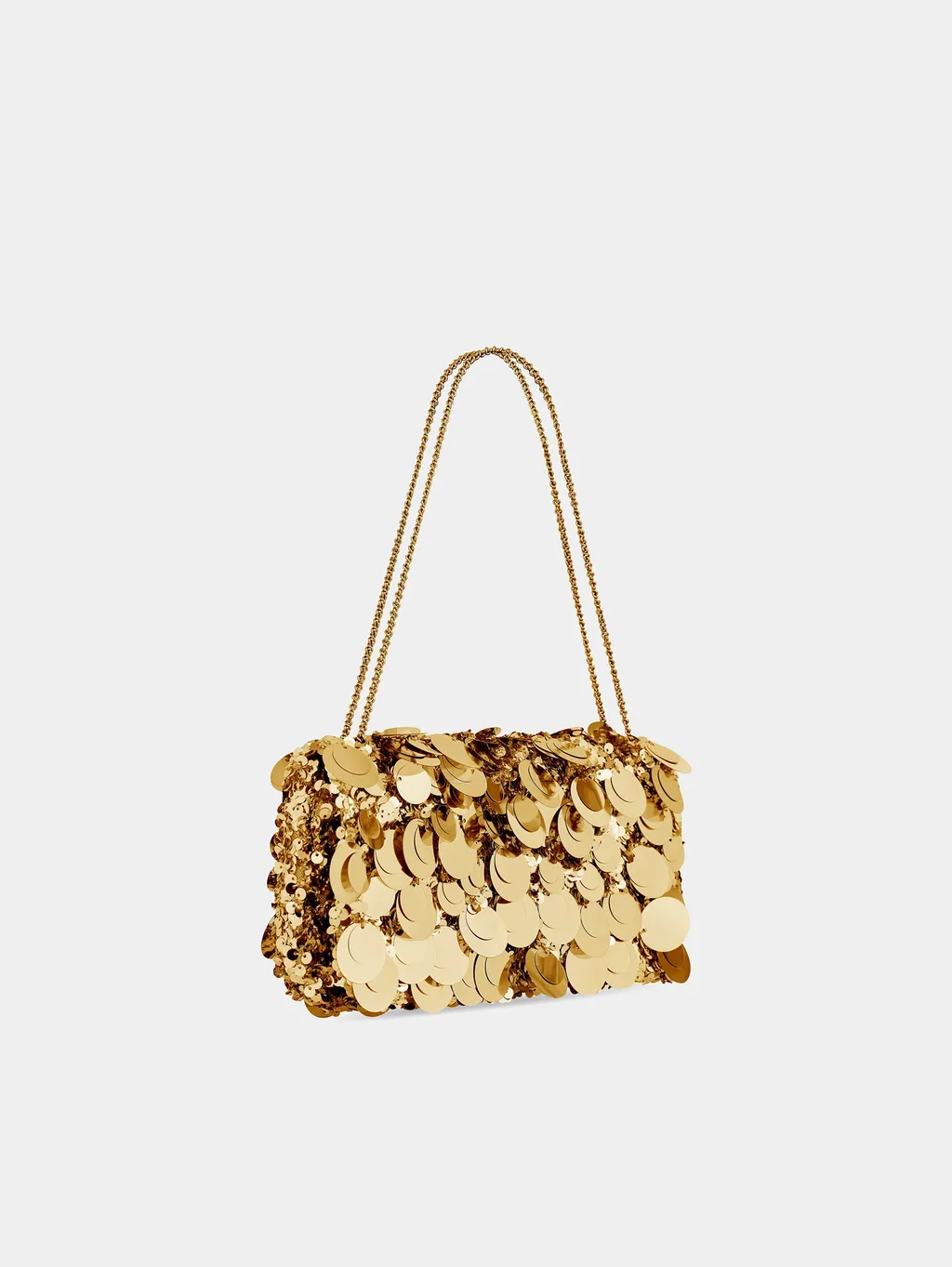 Sequin-Embroidered Baguette Bag