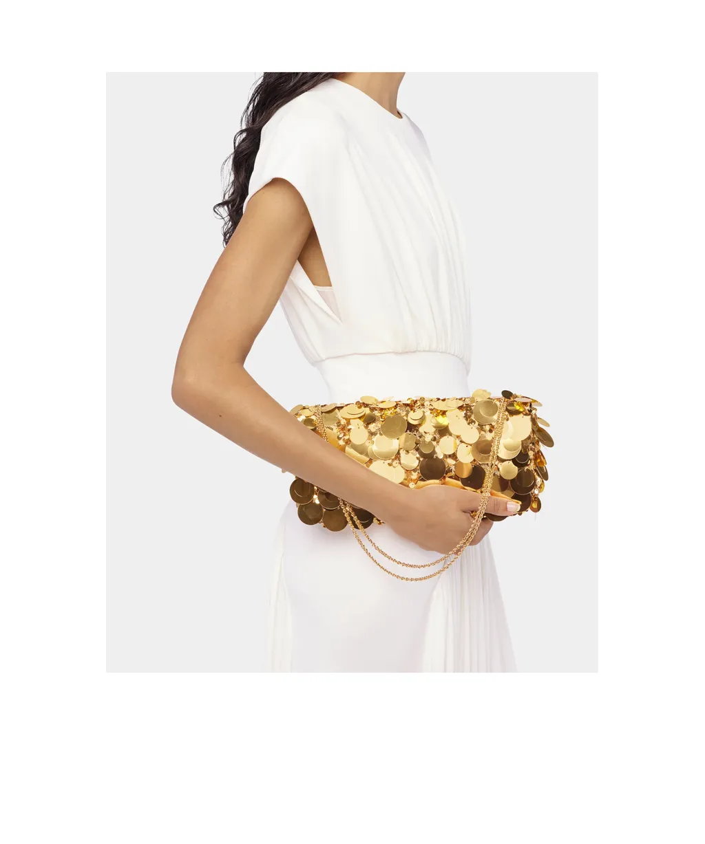 Sequin-Embroidered Baguette Bag