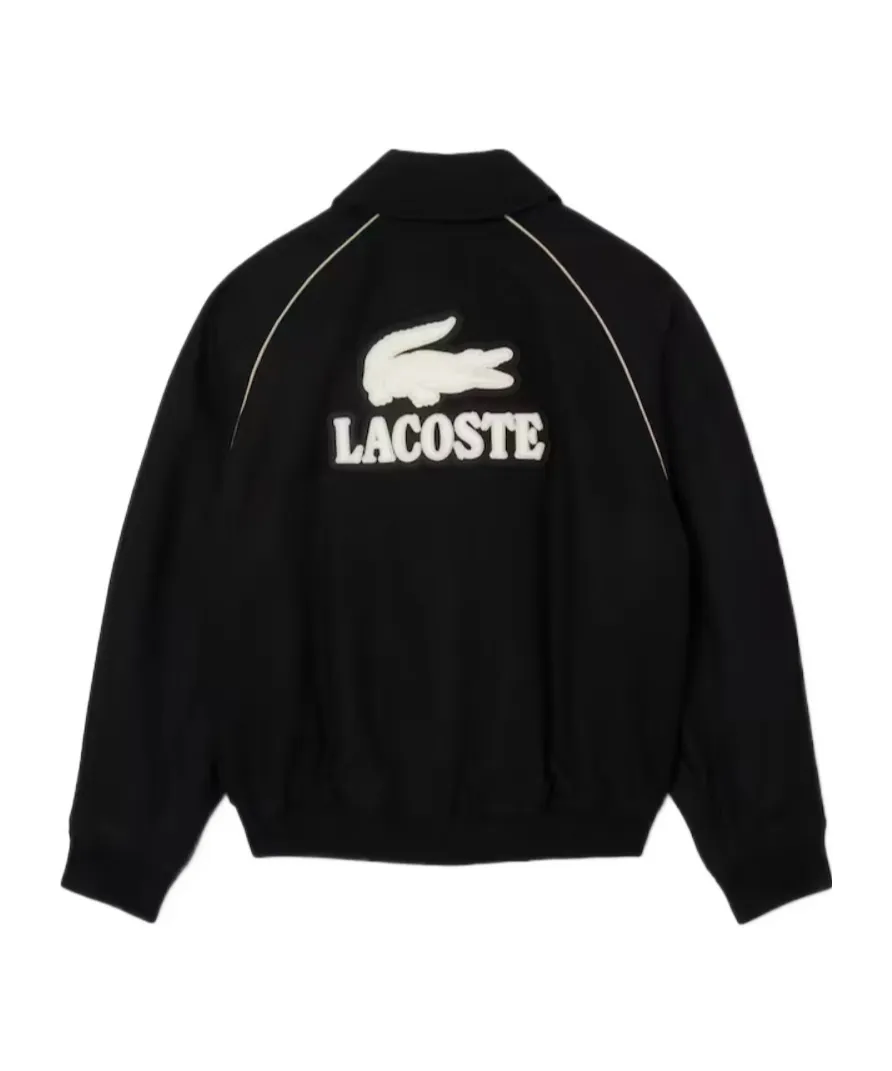 Badge Accent Wool Varsity Jacket