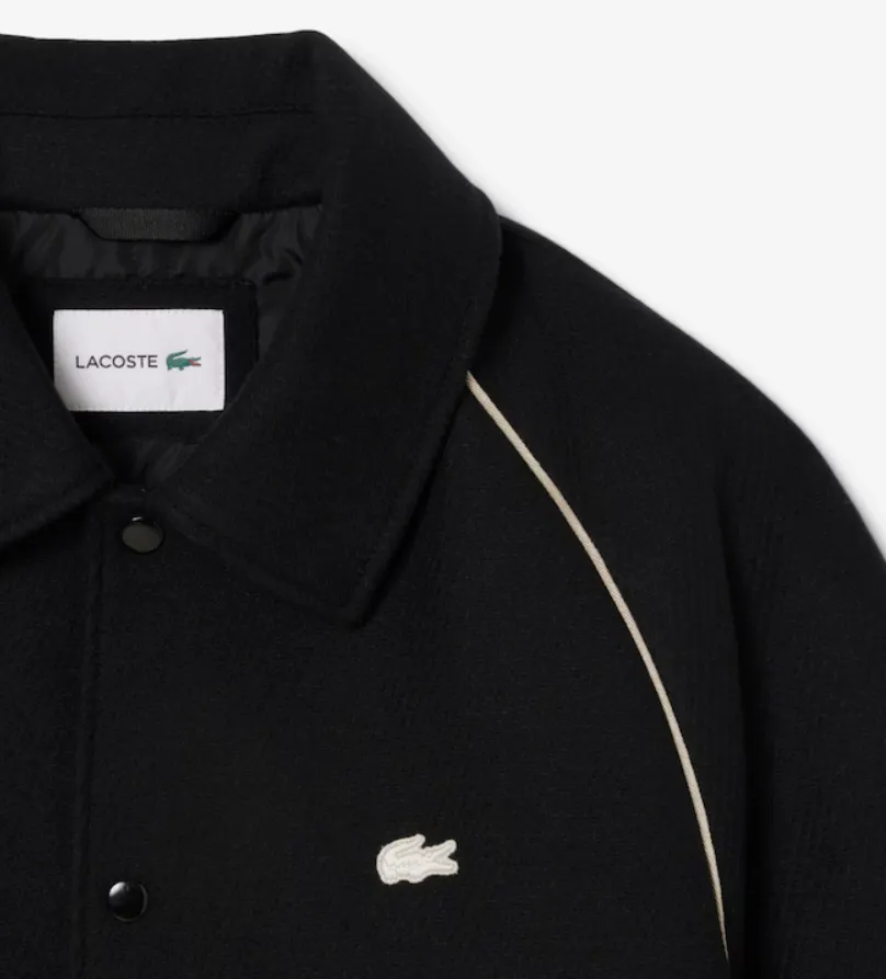 Badge Accent Wool Varsity Jacket