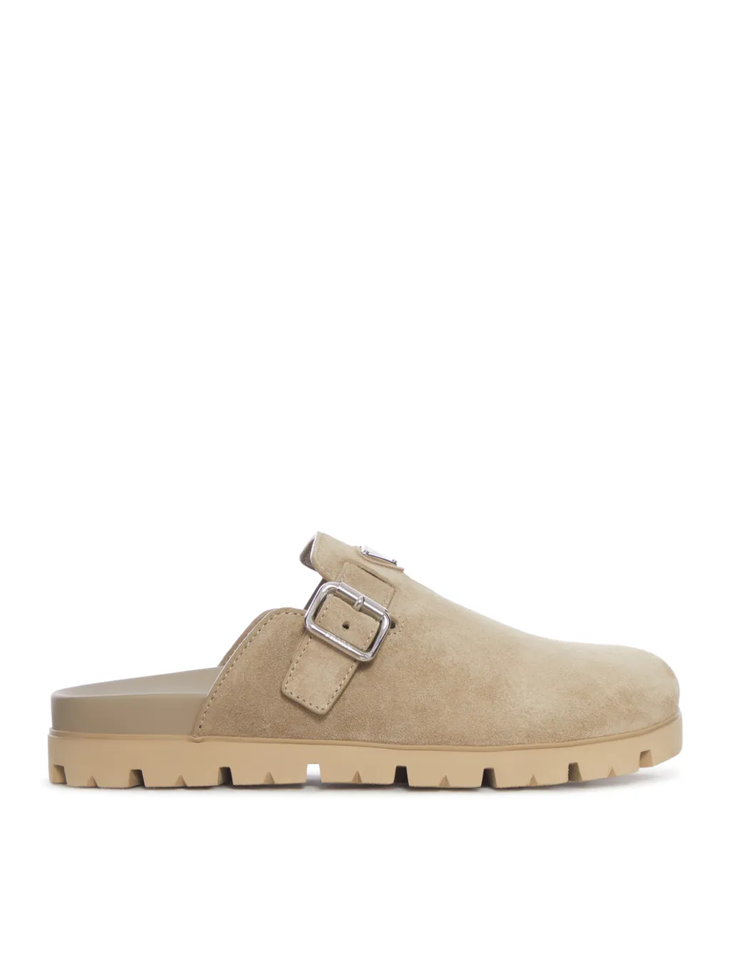Prada Triangle-Logo Mules