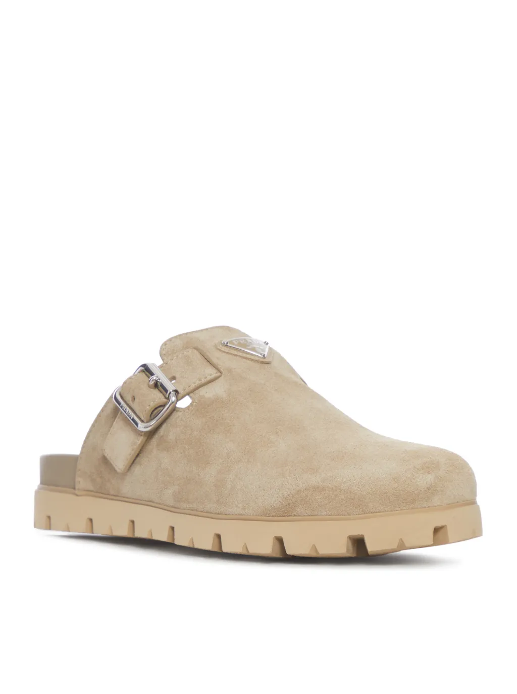 Prada Triangle-Logo Mules