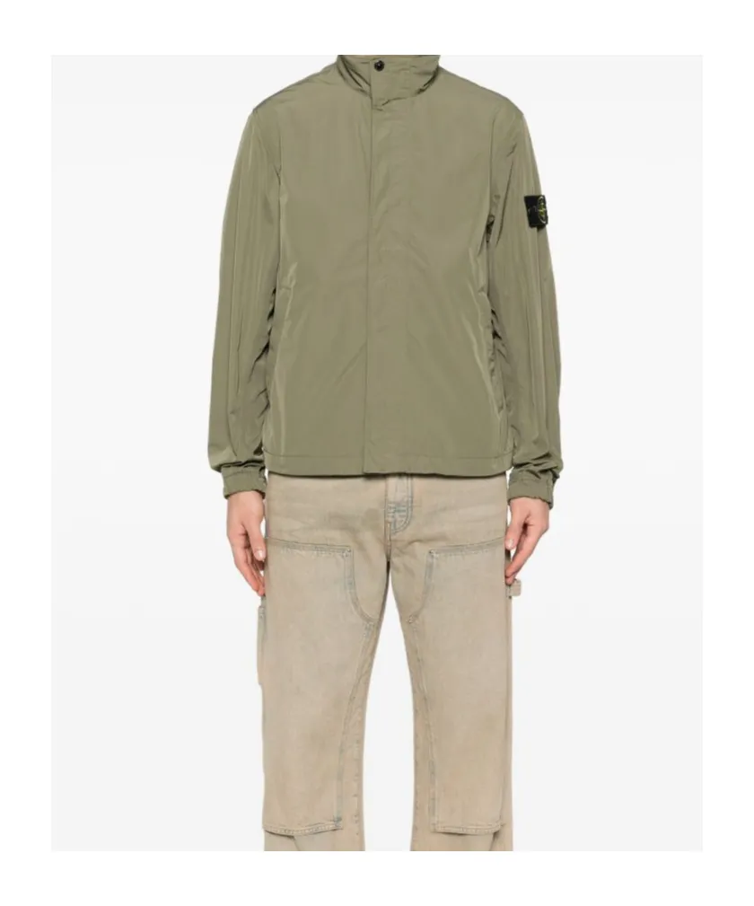 Stone Island Logo Patch High Neck Jacket