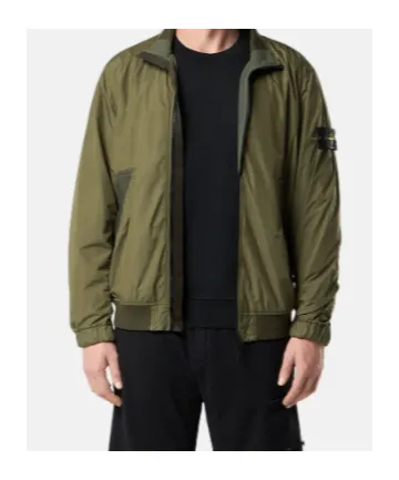 Stone Island Logo Patch Zip-Up Jacket