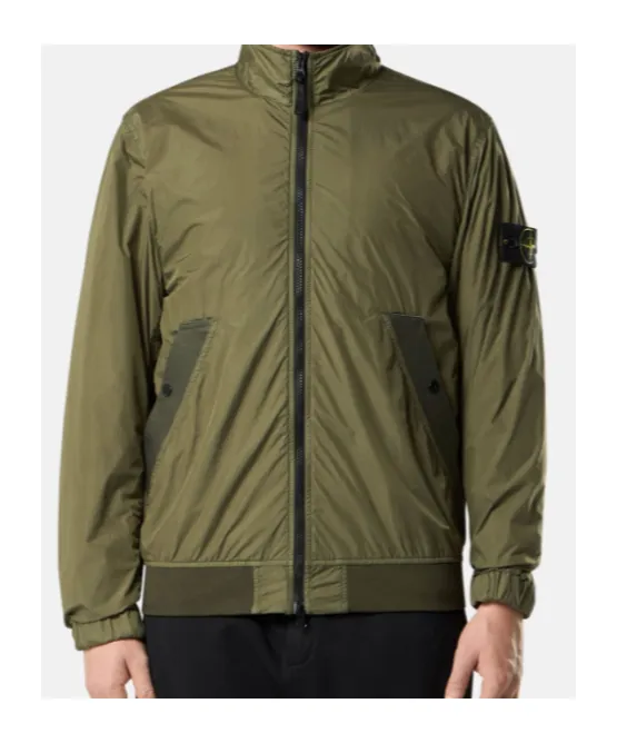 Stone Island Logo Patch Zip-Up Jacket