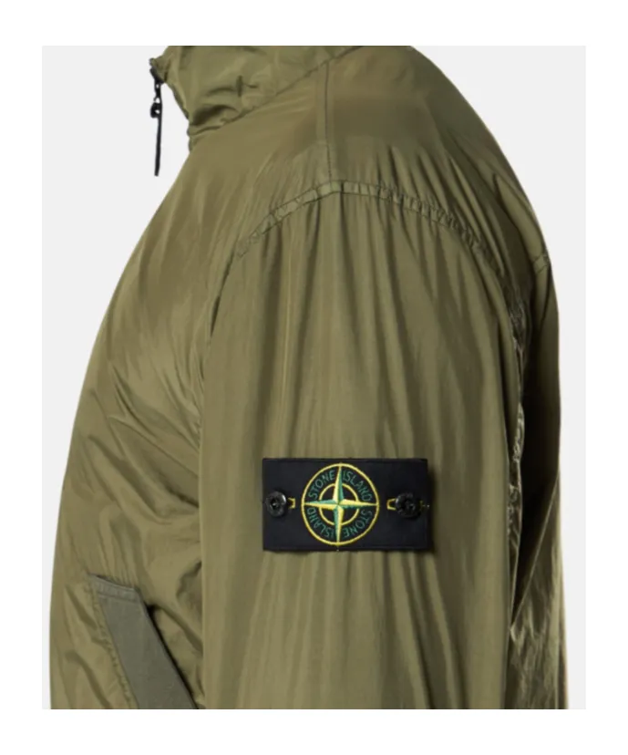 Stone Island Logo Patch Zip-Up Jacket