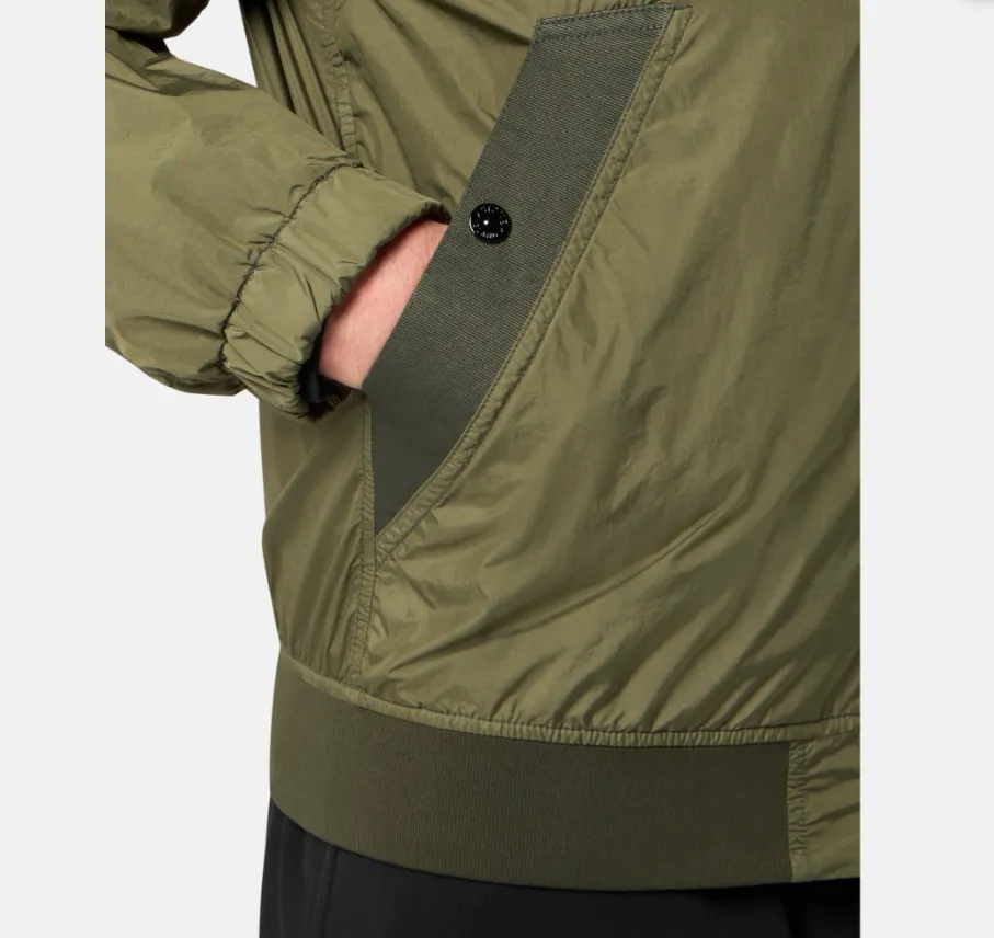 Stone Island Logo Patch Zip-Up Jacket