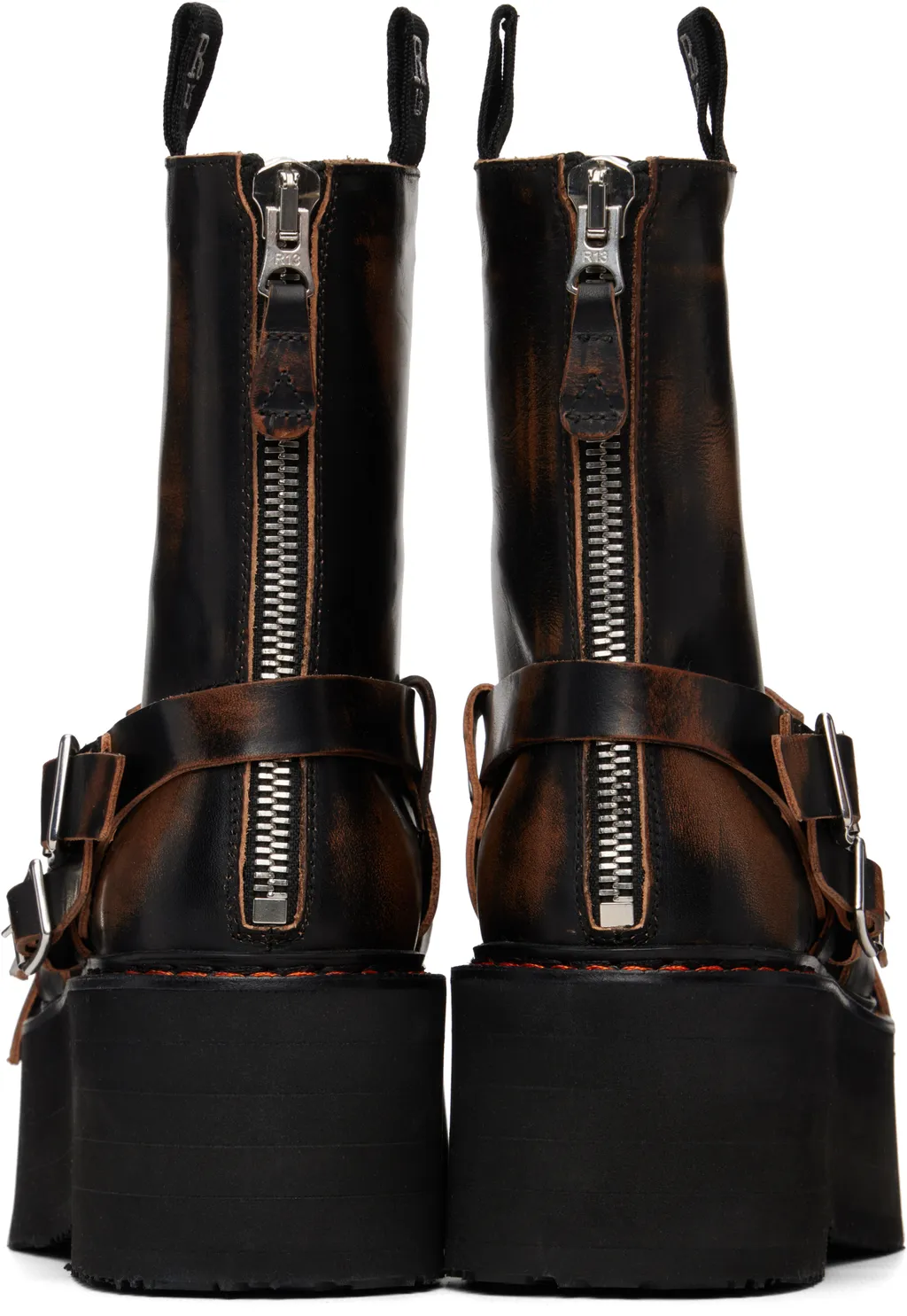Lace-Up Double-Layer Ankle Boots