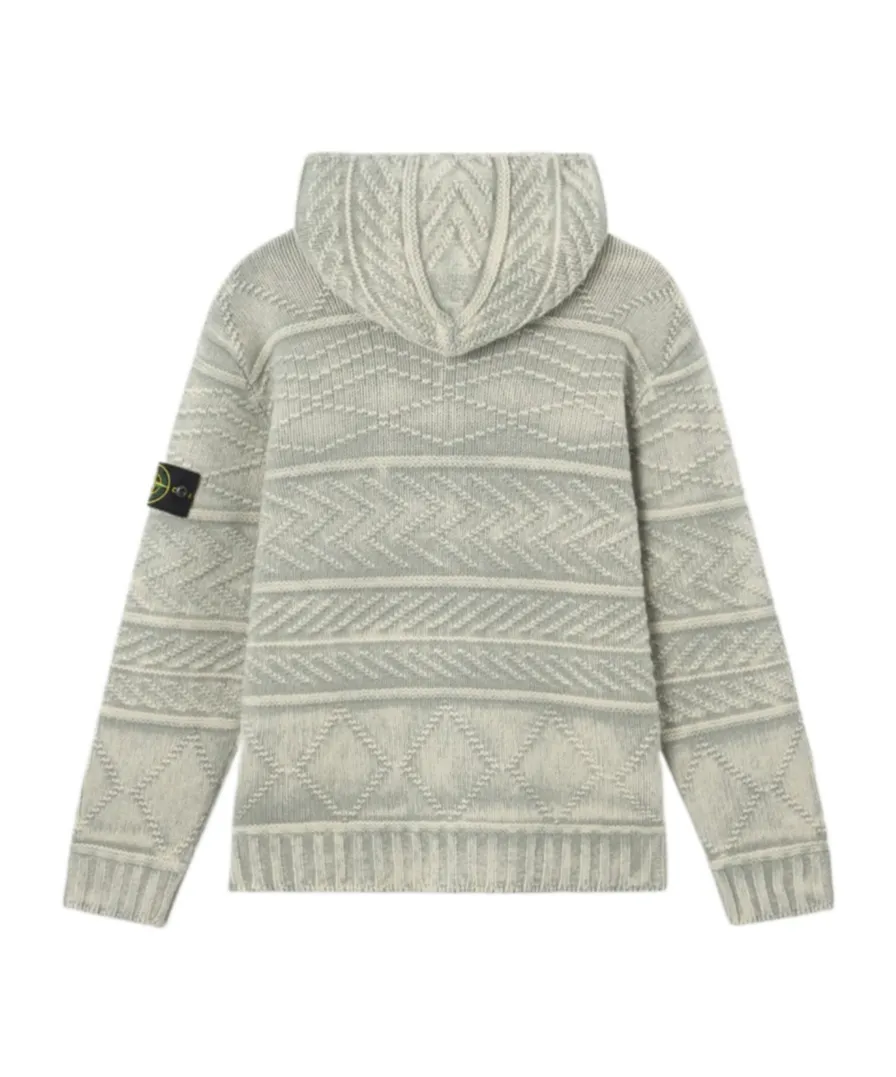 Oversized-Fit Zip-Up Hooded Jumper
