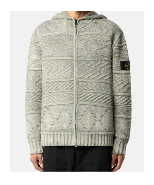 Oversized-Fit Zip-Up Hooded Jumper