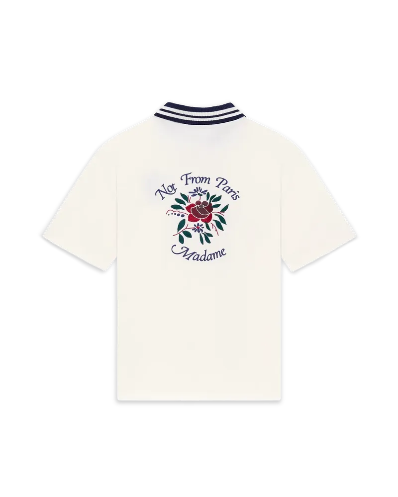 DrÔLe De Monsieur Chemise PiquÉE Slogan Rose Shirt