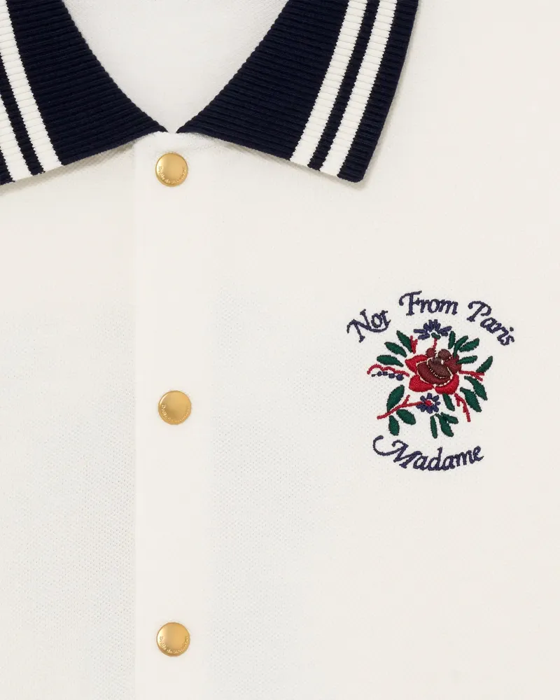 DrÔLe De Monsieur Chemise PiquÉE Slogan Rose Shirt