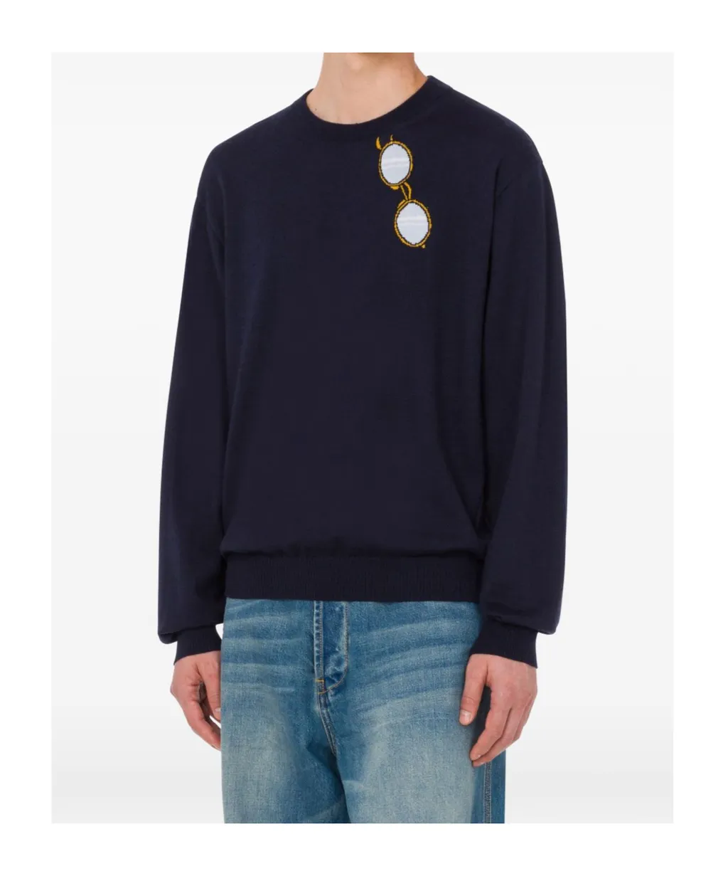 Glasses Motif Sweater