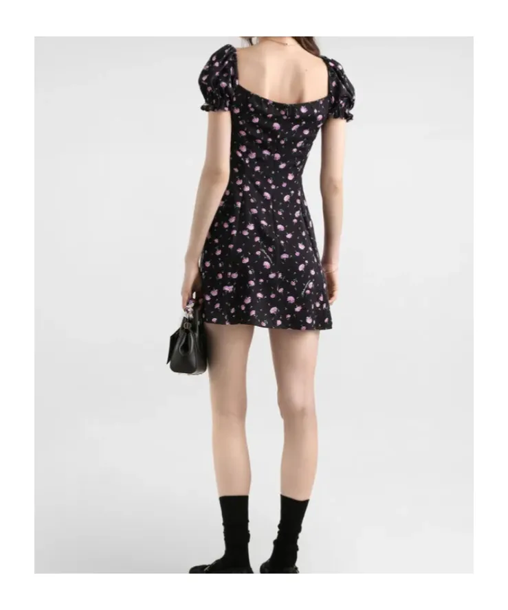 Dolce & Gabbana Carnations-Printed Mini Dress