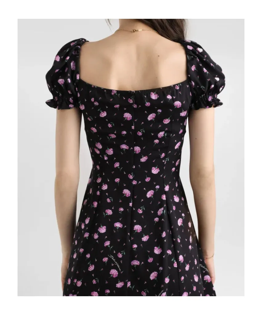 Dolce & Gabbana Carnations-Printed Mini Dress