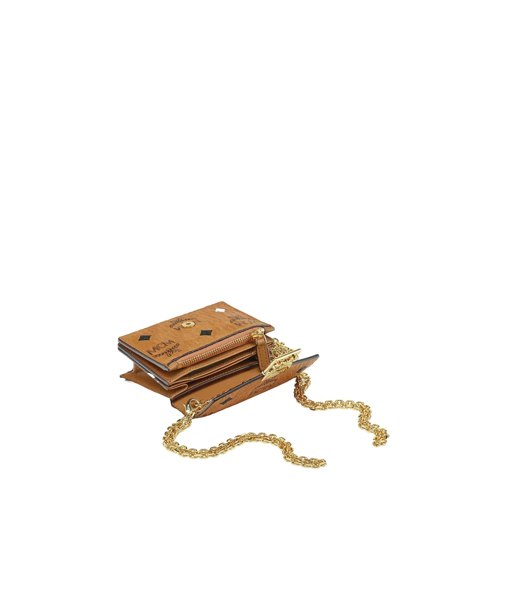 Tracy Chain Card Wallet In Visetos