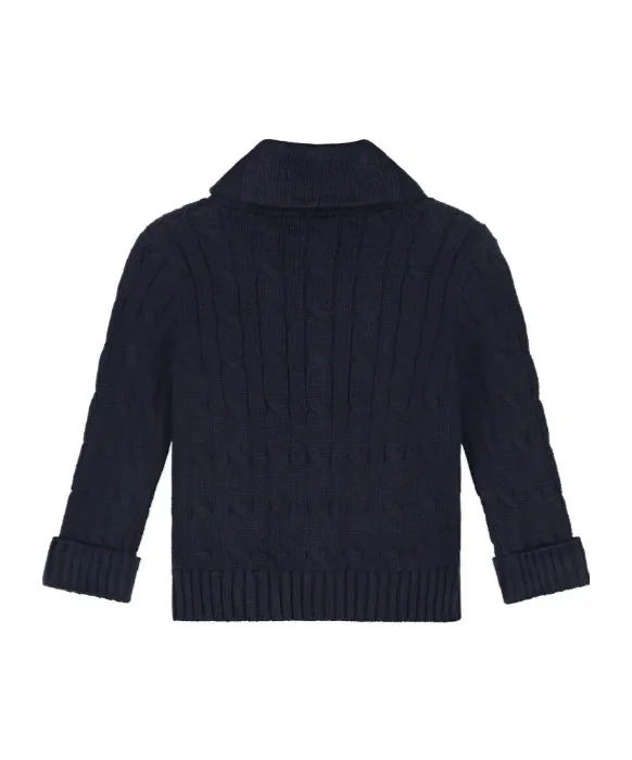 Polo Ralph Lauren Kids Logo Embroidered Cable Knit Cardigan
