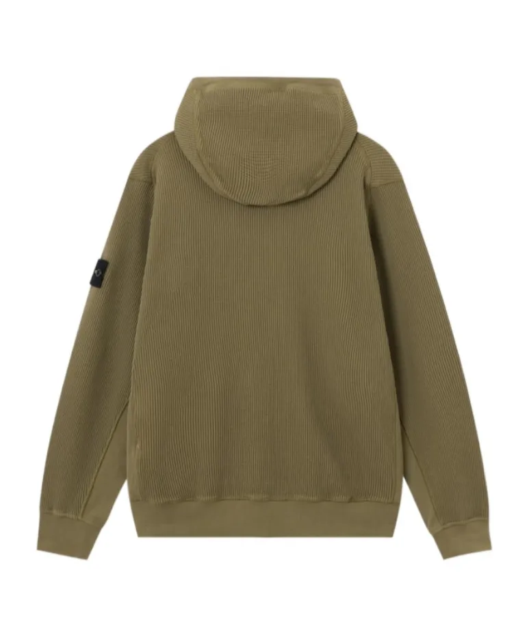 Stone Island Logo Patch Zip-Up Hoodie